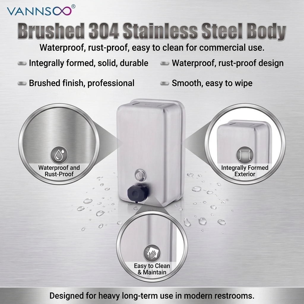 stainless steel soap dispenser