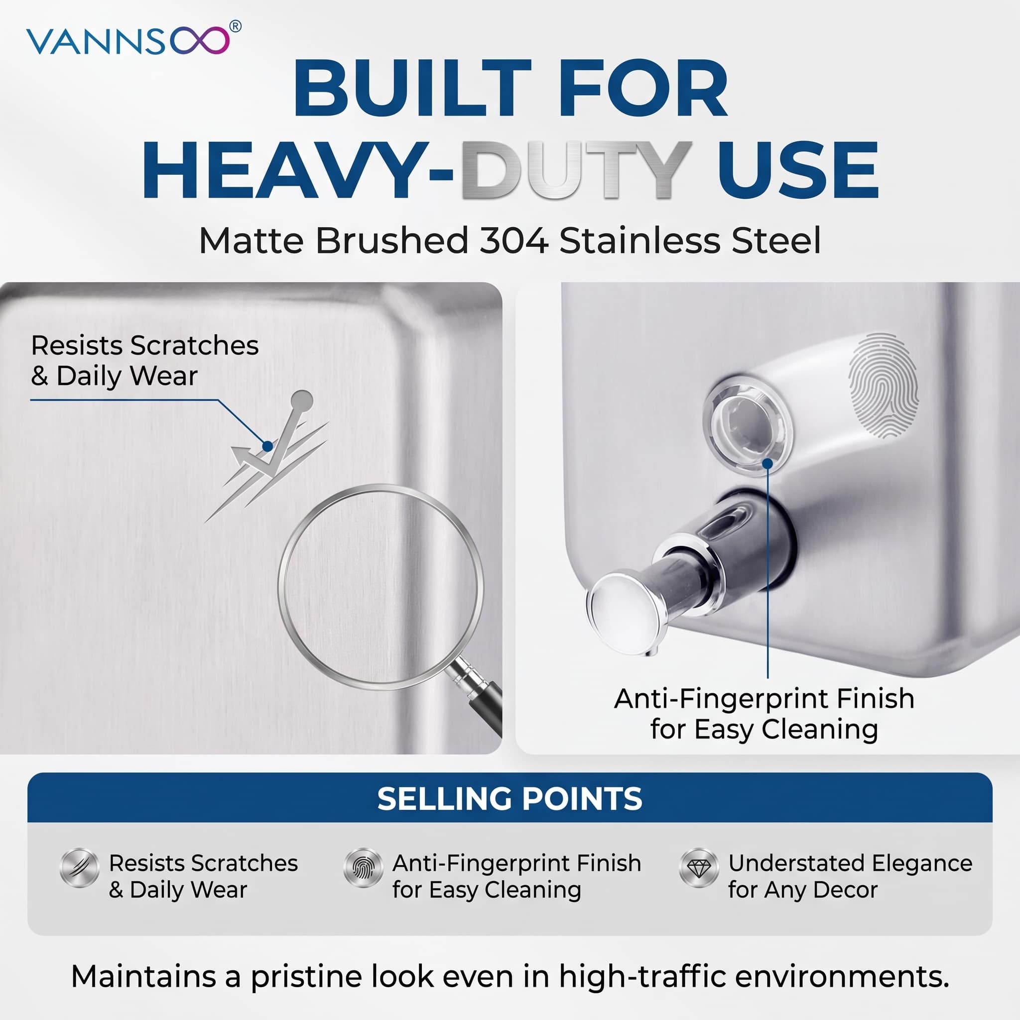 stainless steel soap dispenser
